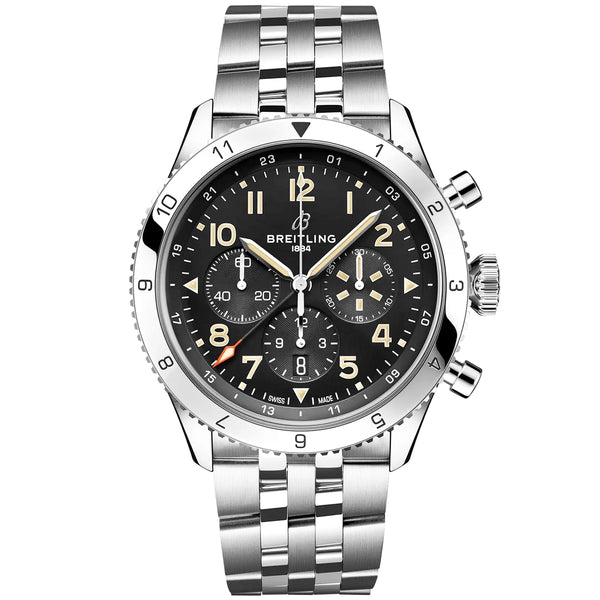 Breitling Classic AVI P-51 GMT Mustang 46mm Chronograph Bracelet Watch - Berry's Jewellers