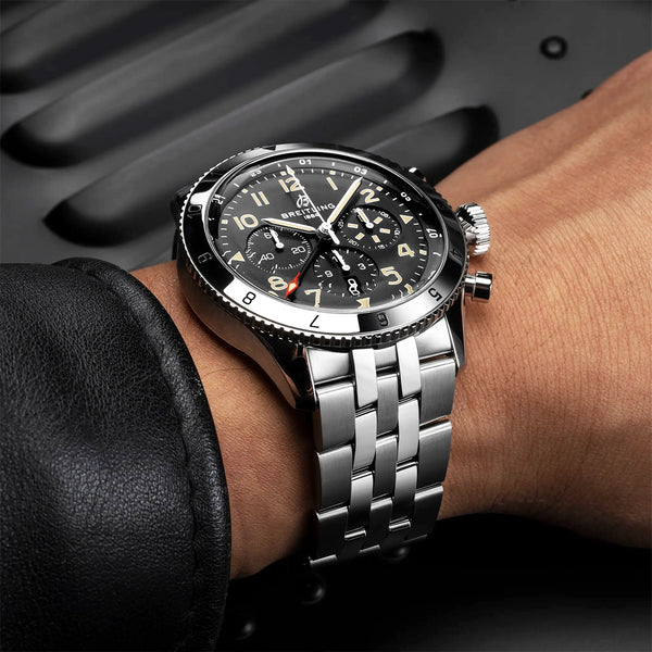 Breitling Classic AVI P-51 GMT Mustang 46mm Chronograph Bracelet Watch - Berry's Jewellers