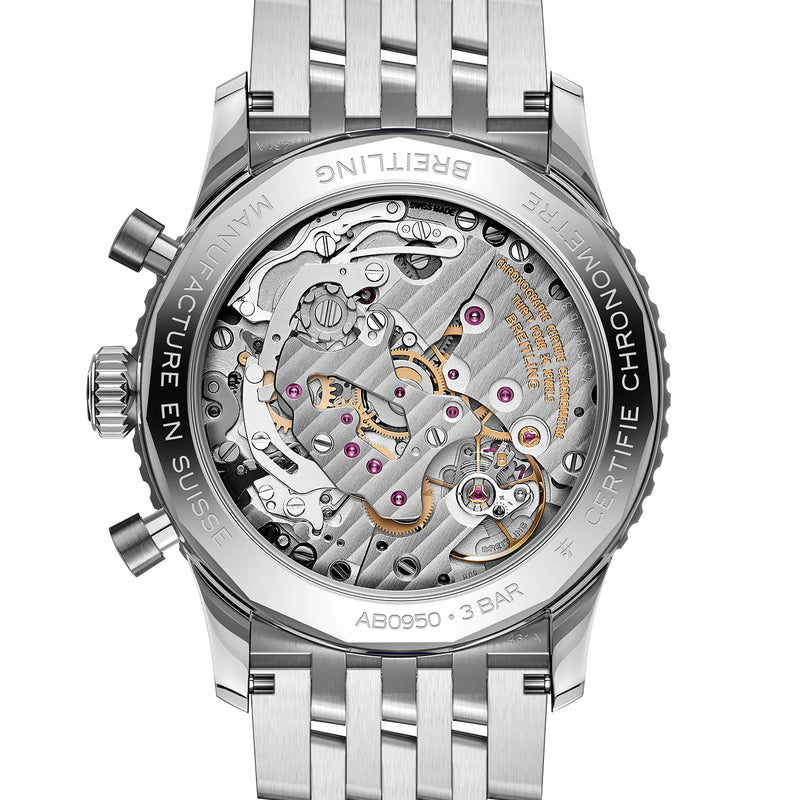 Breitling Navitimer Chronograph 41mm Black Panda Dial Mens Bracelet Watch - Berry's Jewellers