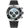 Super Chronomat Steel & Platinum 44mm Ice Blue Dial Strap Watch