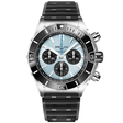 Breitling Super Chronomat Steel & Platinum 44mm Ice Blue Dial Strap Watch - Berry's Jewellers