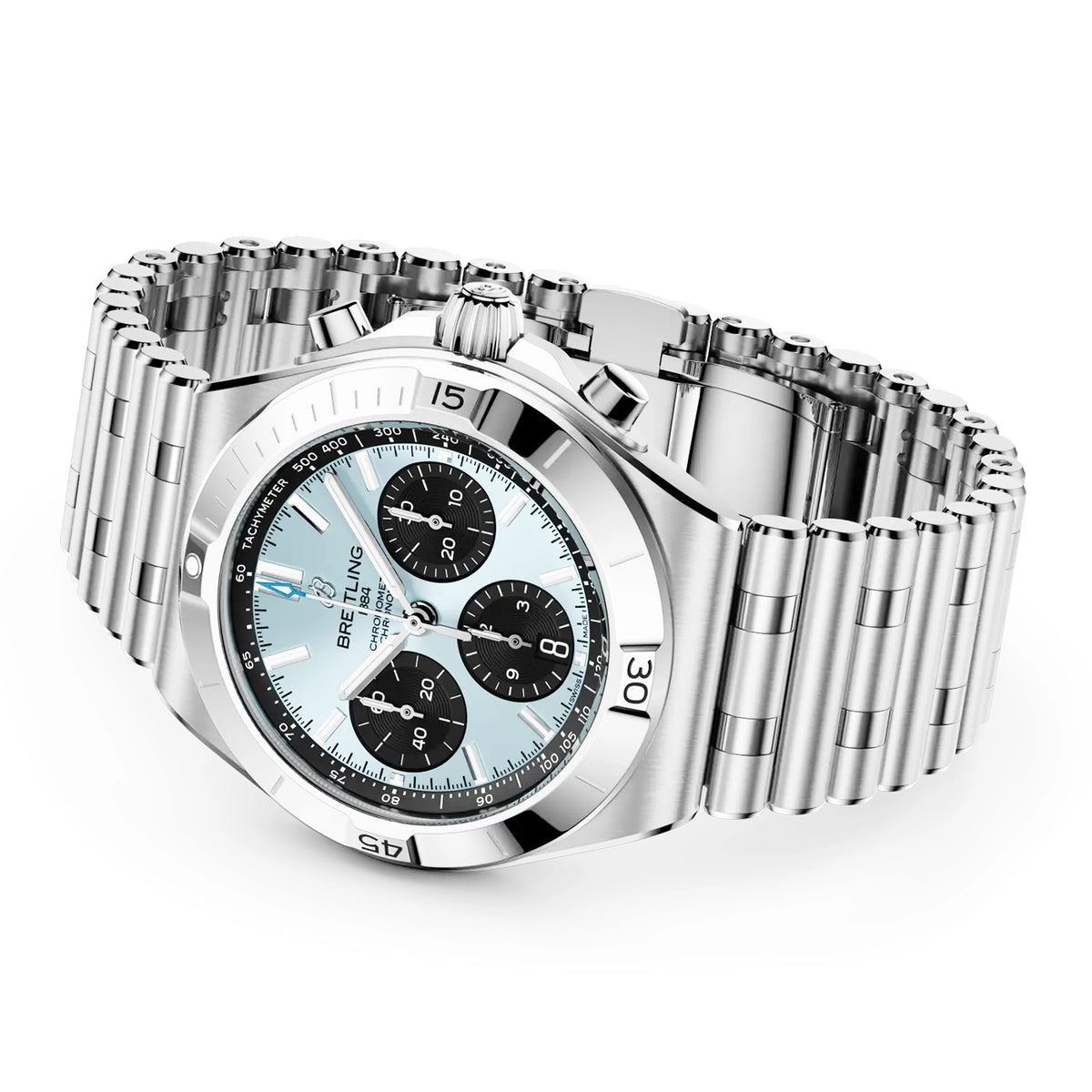 Chronomat Chronograph 42mm Platinum Ice Blue Dial Bracelet Watch