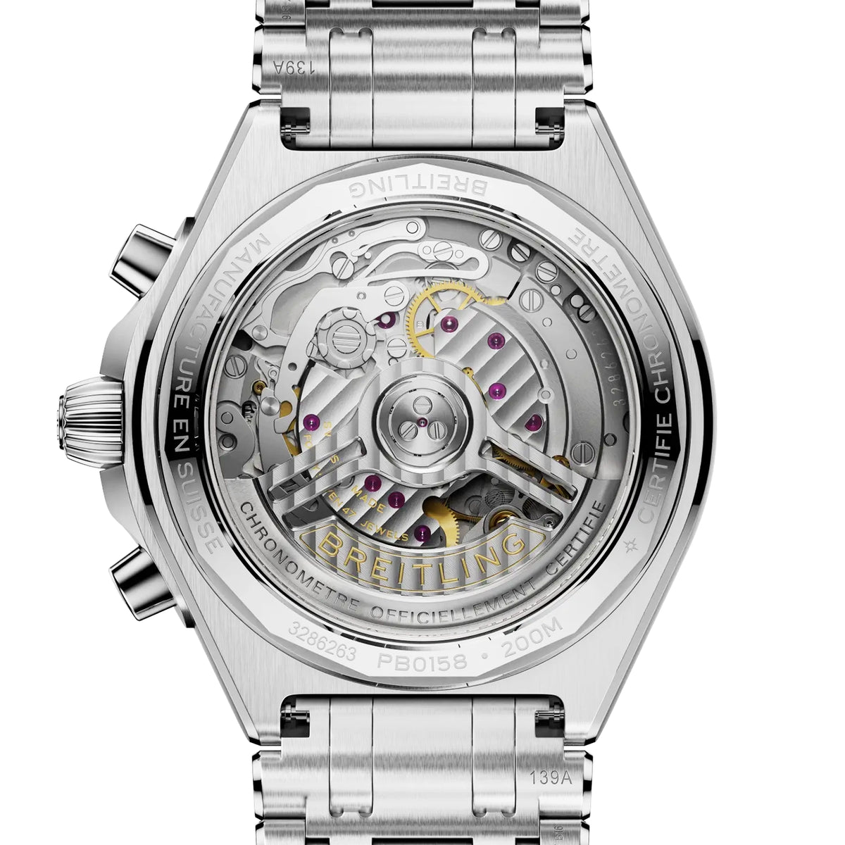 Chronomat Chronograph 42mm Platinum Ice Blue Dial Bracelet Watch