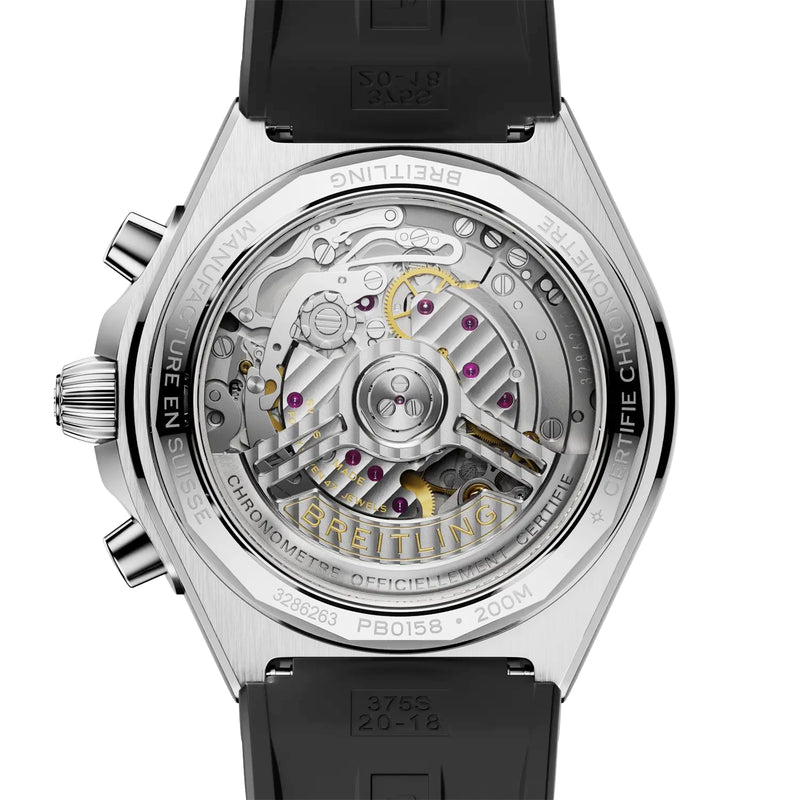 Chronomat Chronograph 42mm Platinum Ice Blue Dial Strap Watch