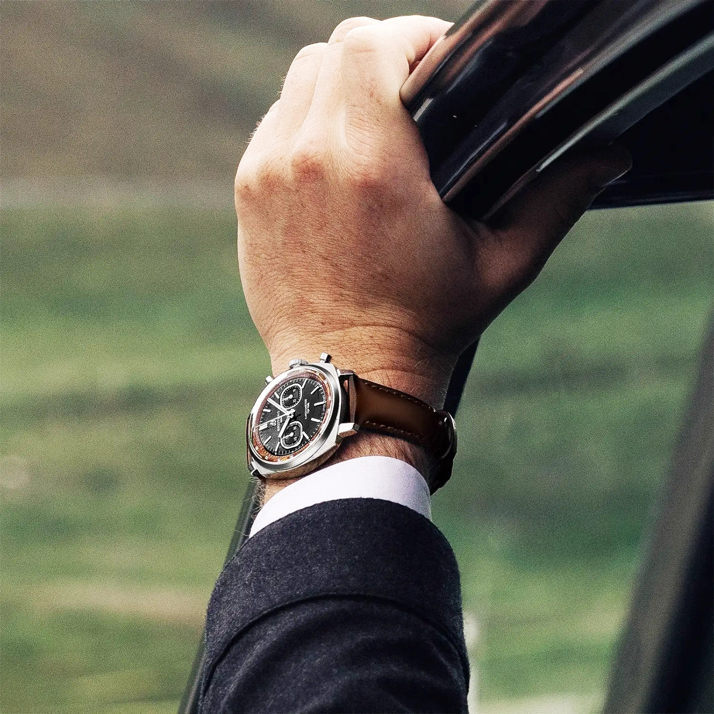 Top Time B01 'Tribute to Aston Martin DB5' Edition Platinum Watch