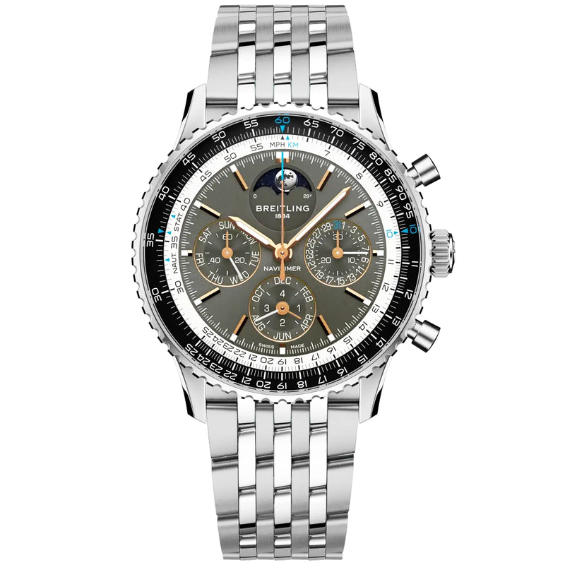 Breitling Navitimer B19 Perpetual Calendar 43mm Anthracite Dial Watch - Berry's Jewellers