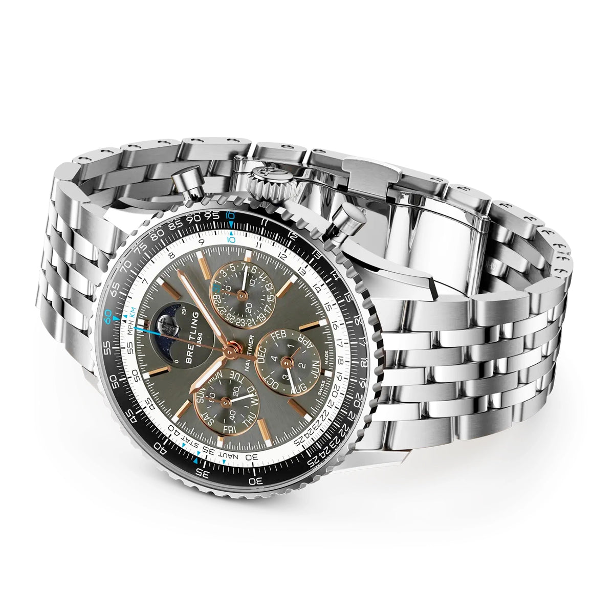 Breitling Navitimer B19 Perpetual Calendar 43mm Anthracite Dial Watch - Berry's Jewellers