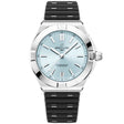Breitling Chronomat 40mm Ice Blue Dial Steel & Platinum Rubber Strap Watch - Berry's Jewellers