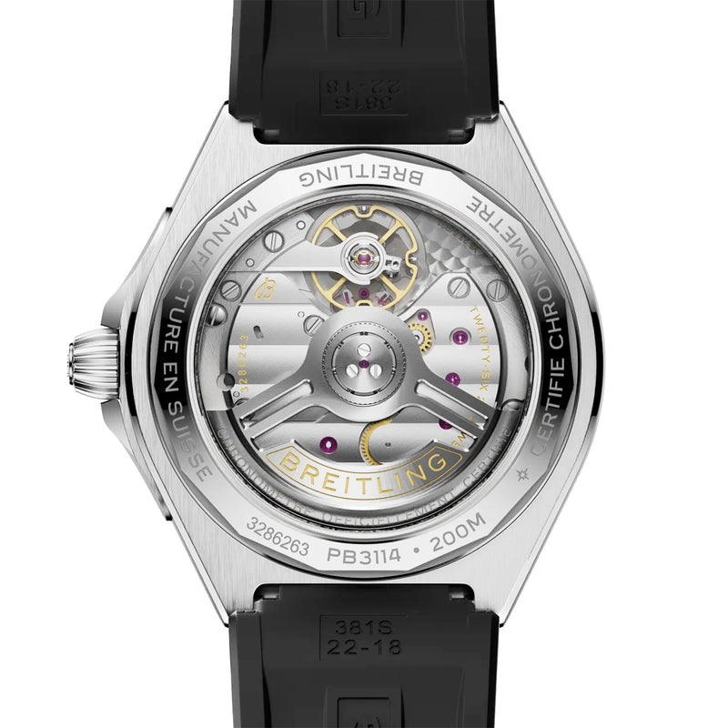 Chronomat 40mm Ice Blue Dial Steel & Platinum Rubber Strap Watch