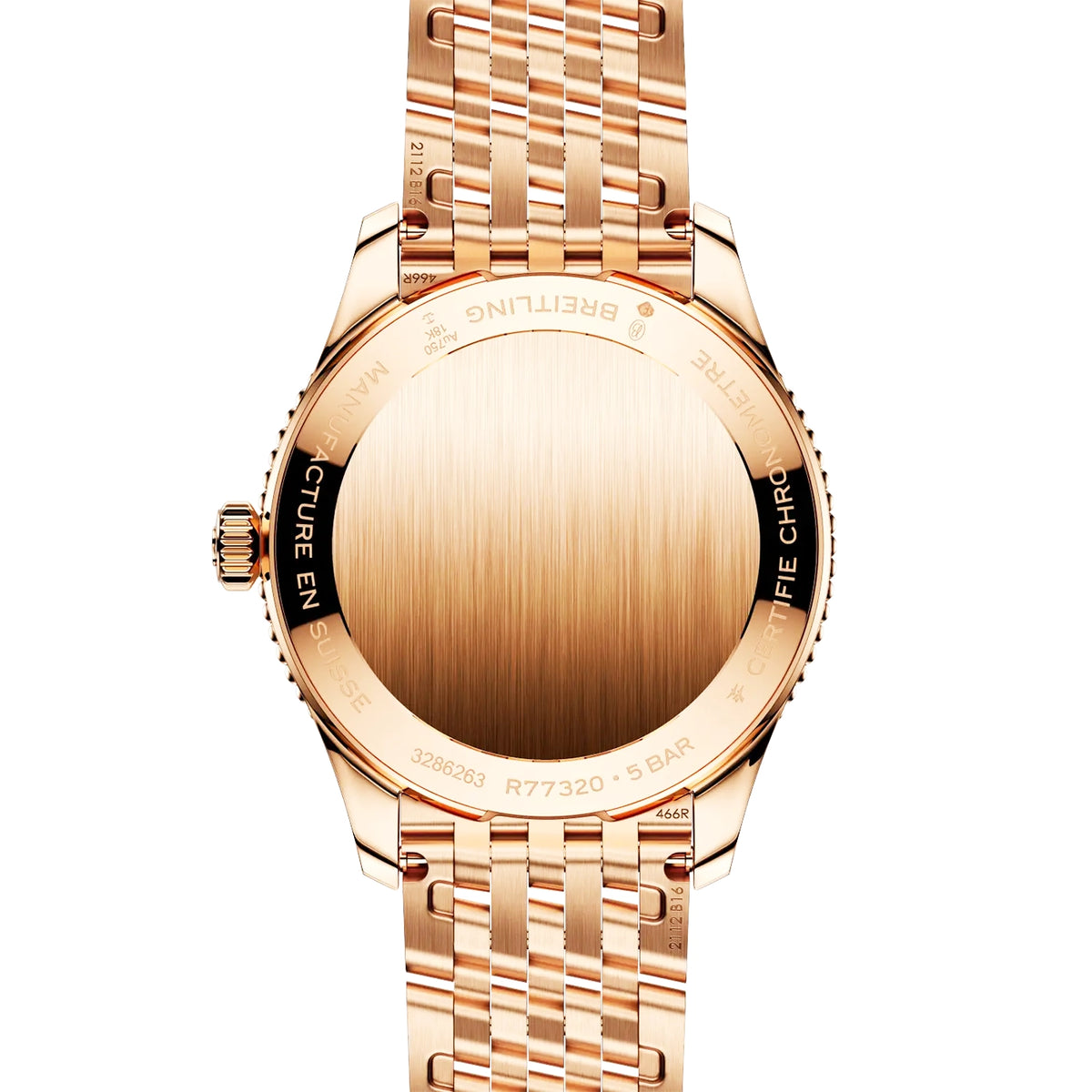 Breitling Navitimer 32mm 18ct Red Gold Diamond Dial Ladies Bracelet Watch - Berry's Jewellers