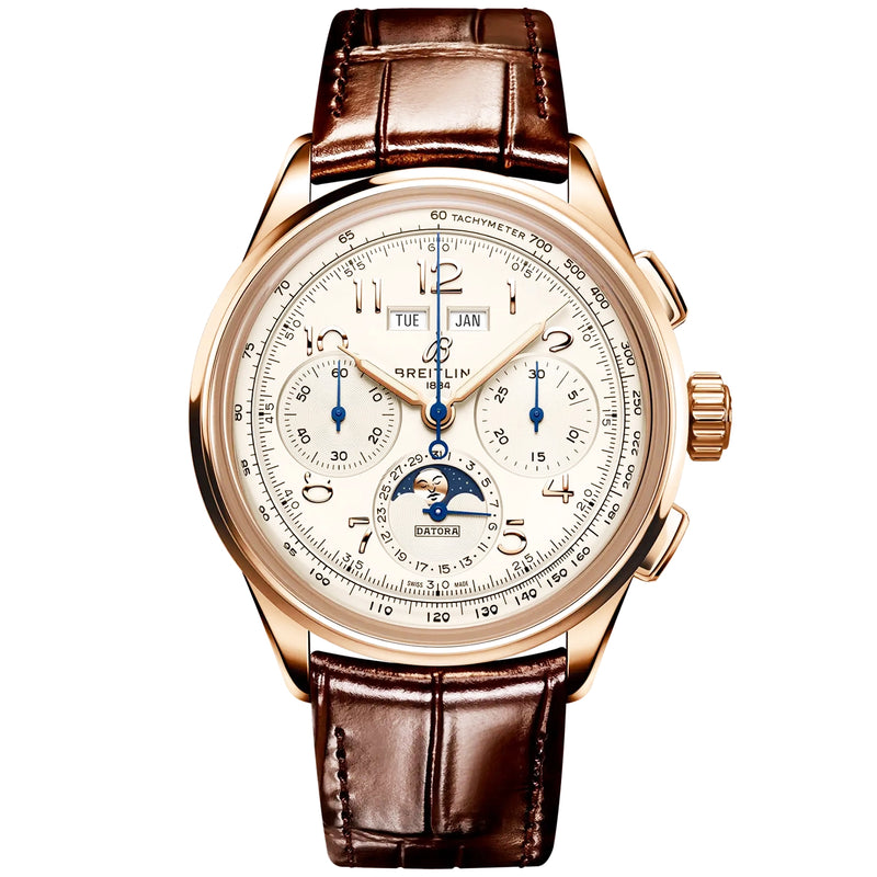 Premier B25 Datora 42mm 18ct Rose Gold Automatic Strap Watch