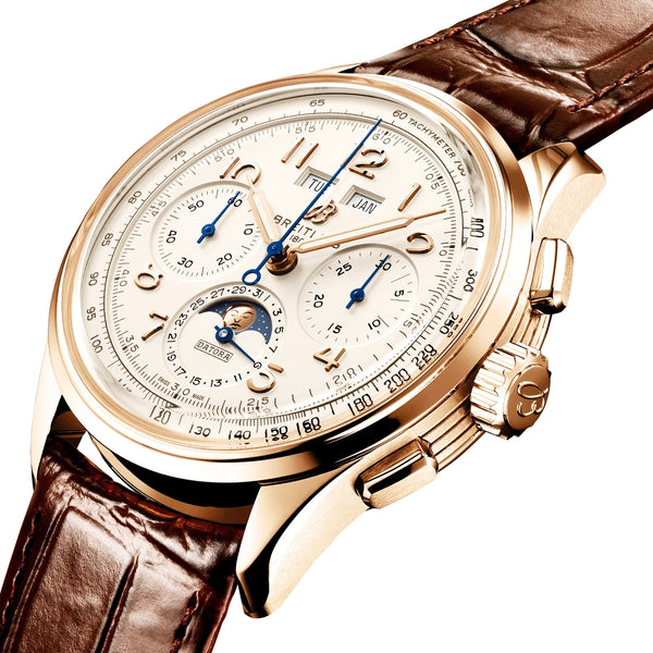 Premier B25 Datora 42mm 18ct Rose Gold Automatic Strap Watch