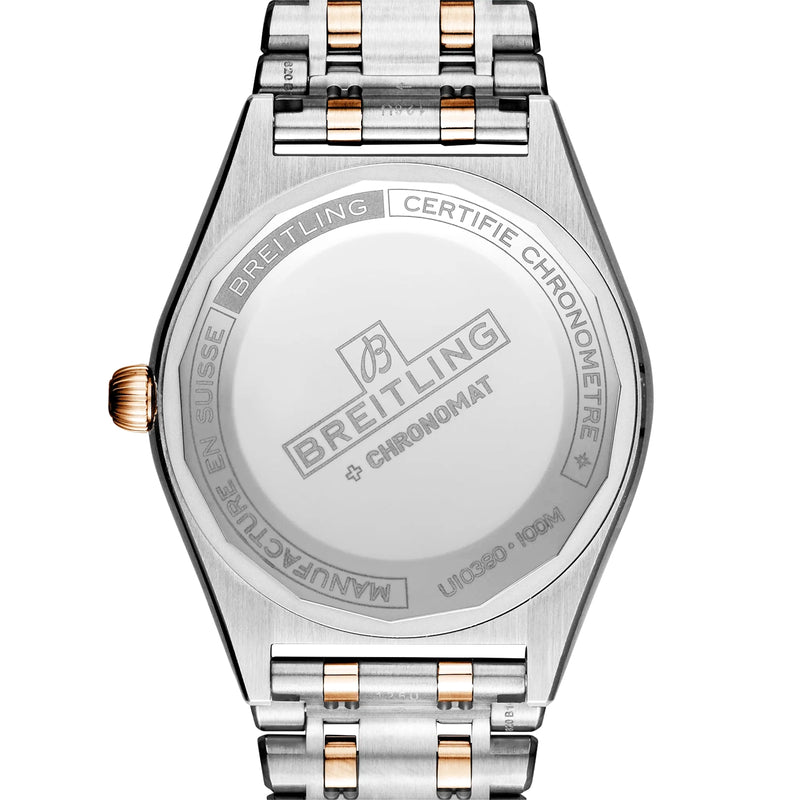Breitling Chronomat 36mm Two-Tone Mother of Pearl Dial Diamond Dial Watch - Berry's Jewellers