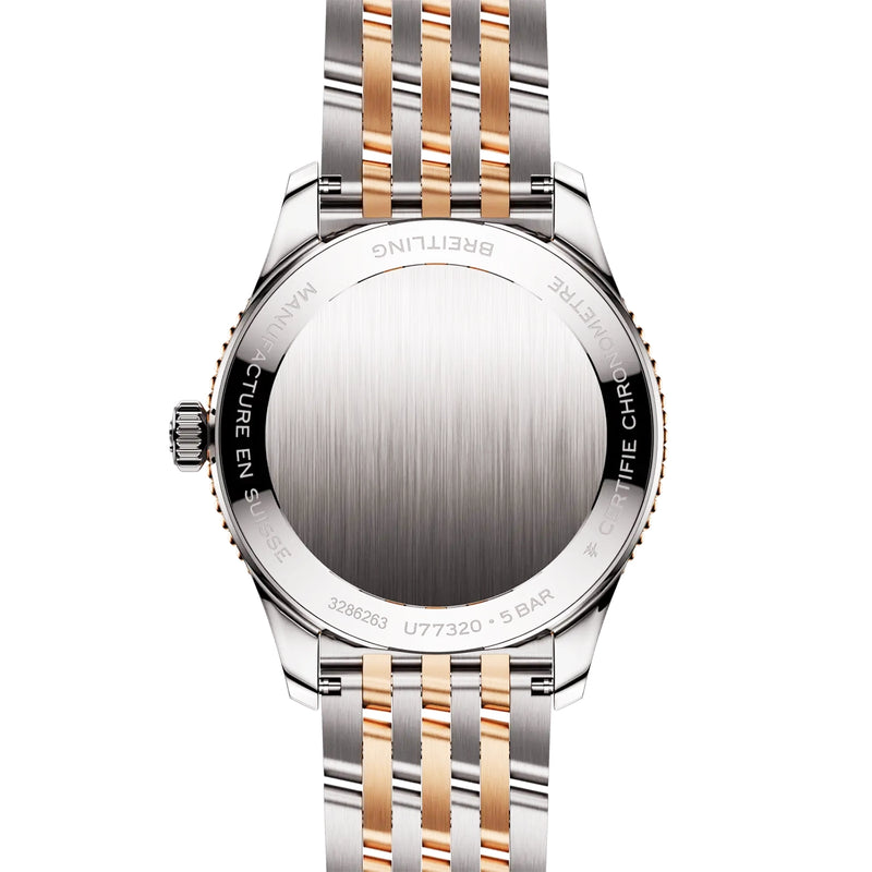 Navitimer 32mm Two-Tone White Mother of Pearl Diamond Dial Watch