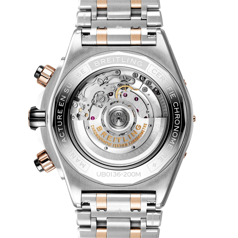 Super Chronomat 44mm Two-Tone Green Dial Automatic Bracelet Watch