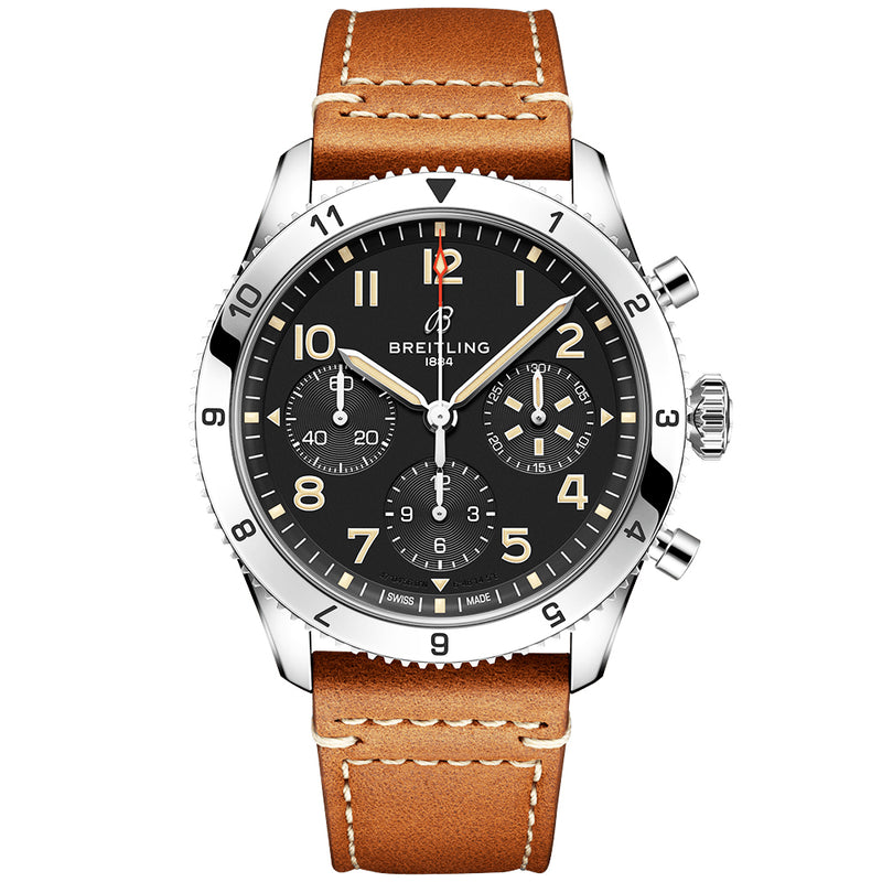 Classic AVI P-51 Mustang 42mm Chronograph Automatic Strap Watch