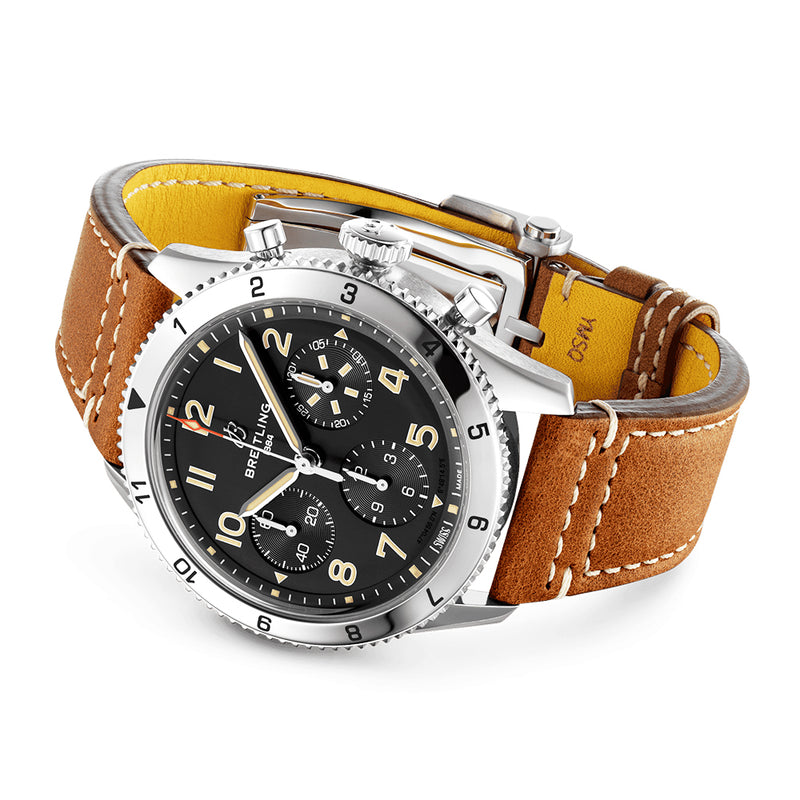 Classic AVI P-51 Mustang 42mm Chronograph Automatic Strap Watch