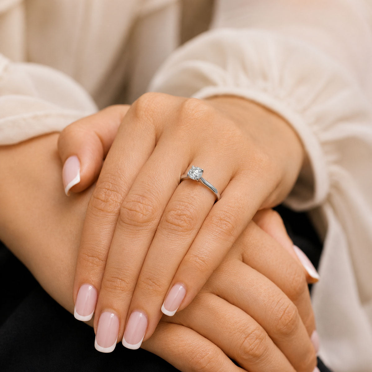 Platinum GIA Certificated Round Brilliant Cut Single Stone Ring