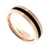 Brown & Newirth 18ct Rose Gold & Ceramic Wedding Ring