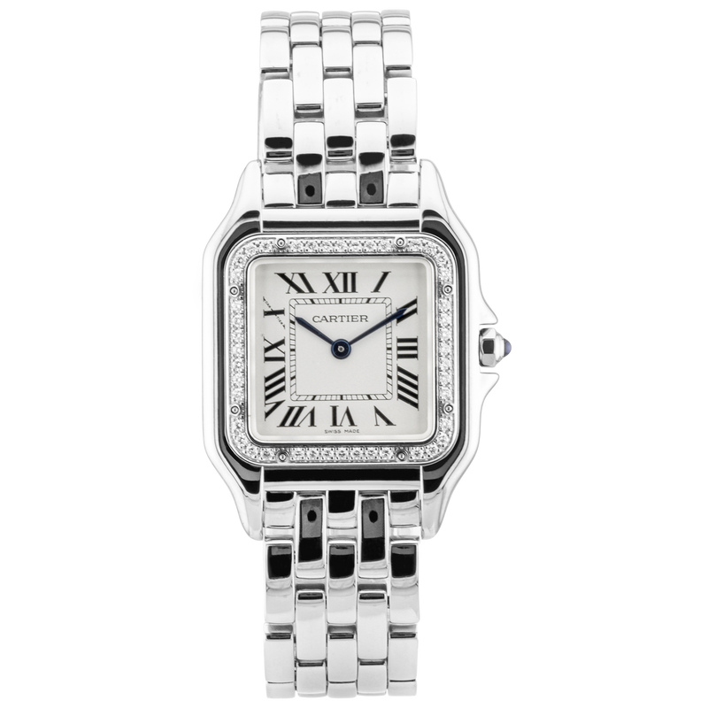 Cartier Panthere Medium Steel Diamond Set Ladies Bracelet Watch (2019)