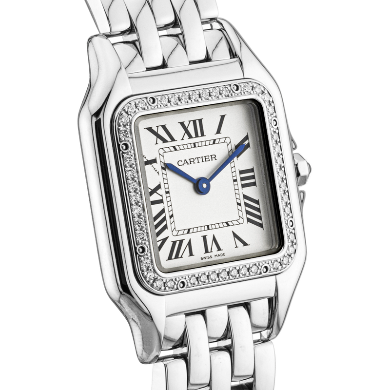Cartier Panthere Medium Steel Diamond Set Ladies Bracelet Watch (2019)