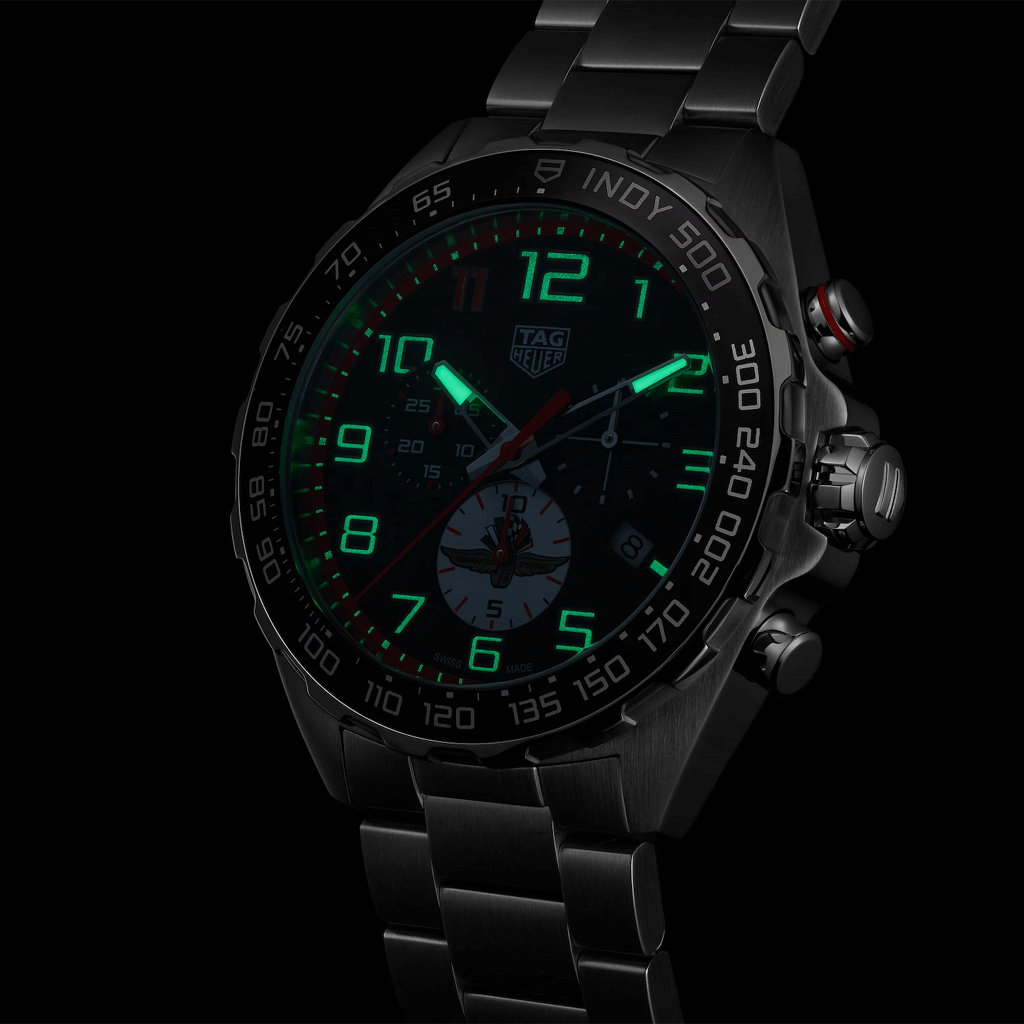 Formula 1 x Indy 500 Special Edition 43mm Black Dial Bracelet Watch