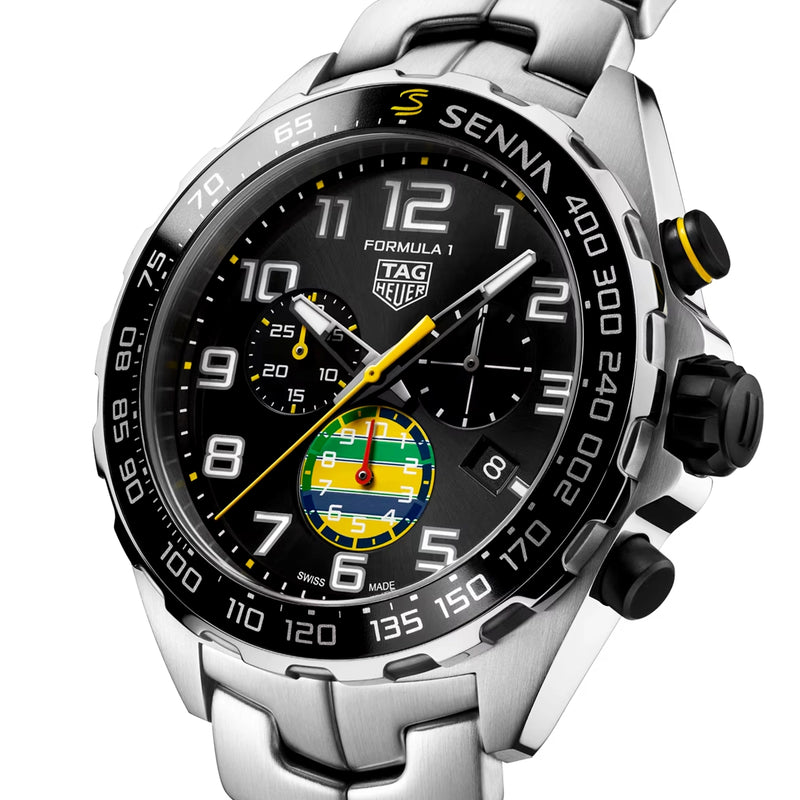Formula 1 x Senna Limited Edition 43mm Black Dial Watch
