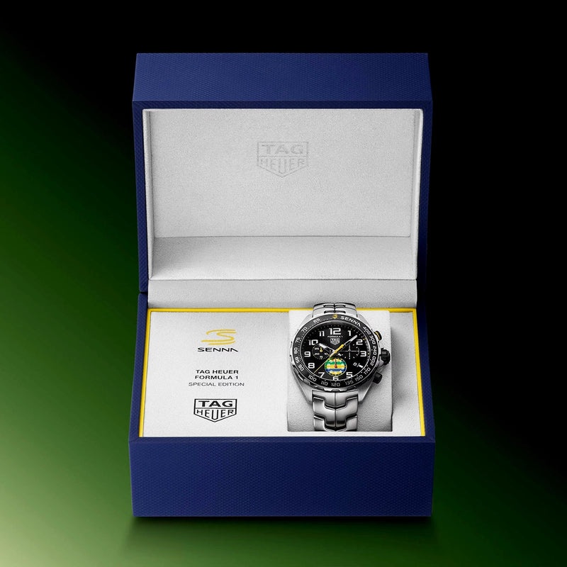 Formula 1 x Senna Limited Edition 43mm Black Dial Watch