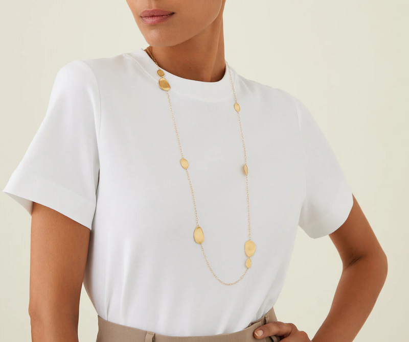 Marco Bicego Lunaria 18ct Yellow Gold Sautoir Necklace - Berry's Jewellers