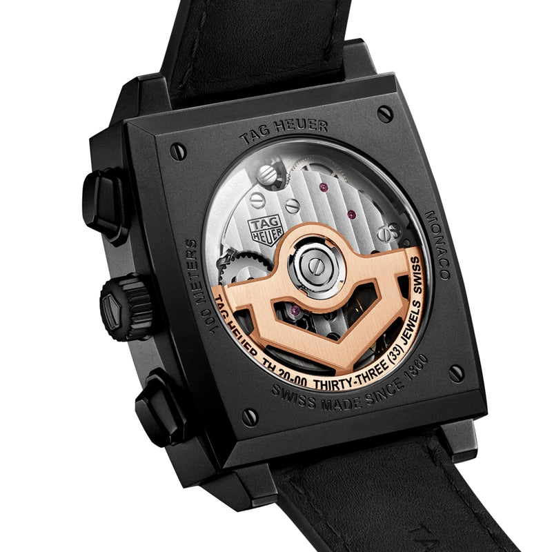 Monaco 'Dark Lord' Edition 39mm DLC Titanium Automatic Chronograph Watch