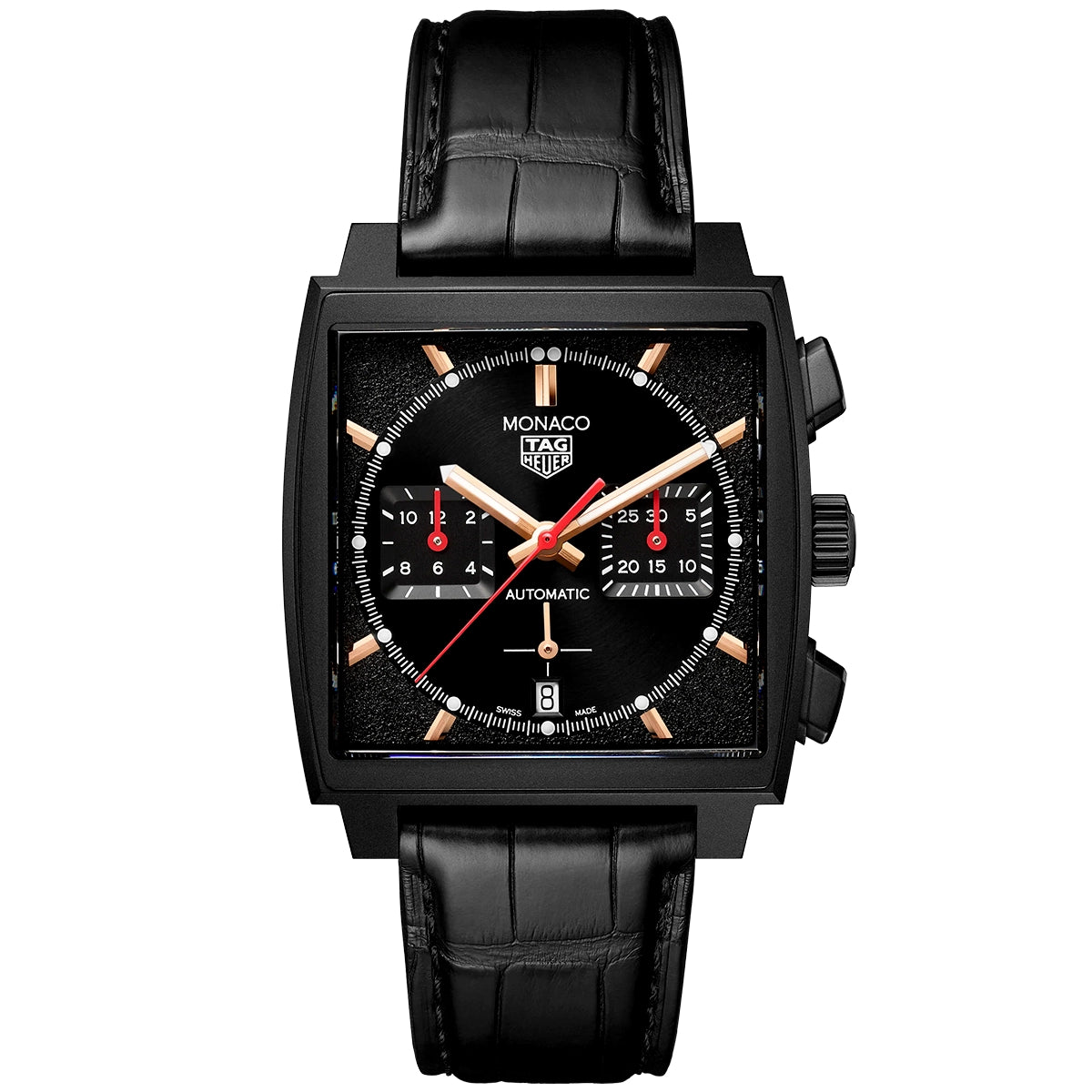 Monaco 'Dark Lord' Edition 39mm DLC Titanium Automatic Chronograph Watch