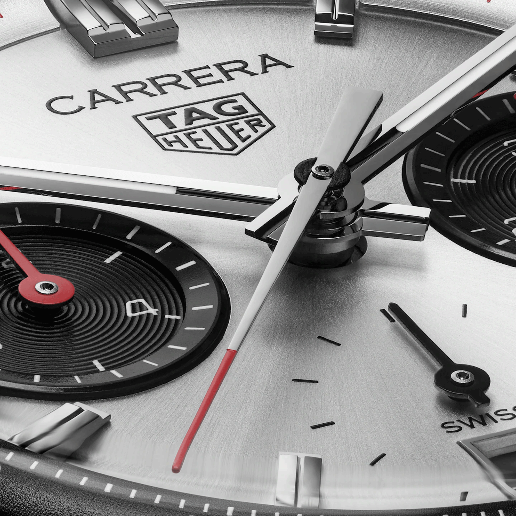 Carrera Chronograph 39mm Silver/Black Dial Automatic Bracelet Watch