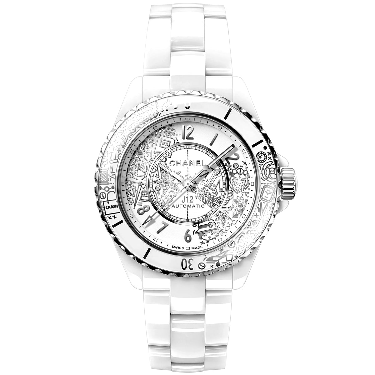 CHANEL J12 33mm White Ceramic Limited Edition Ladies Bracelet Watch
