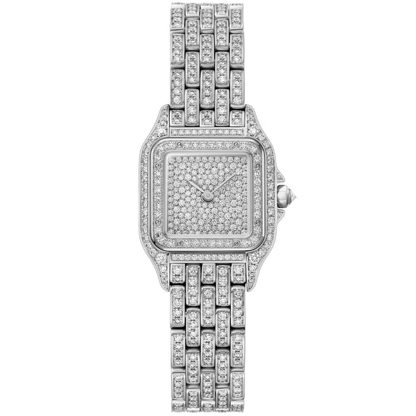 Cartier Panthère de Cartier 18ct White Gold Full Diamond Set Bracelet Watch - Berry's Jewellers