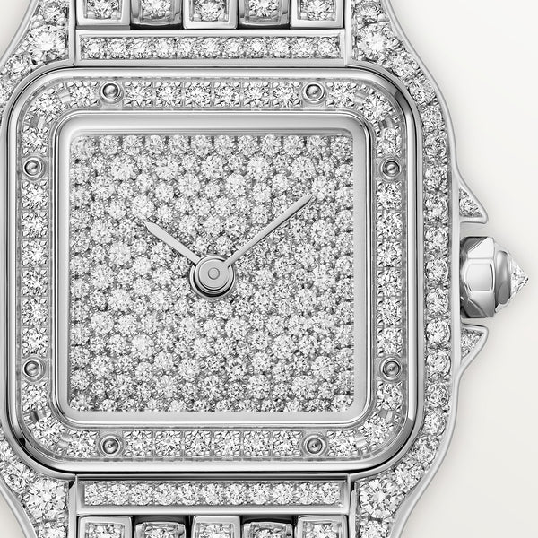 Cartier Panthère de Cartier 18ct White Gold Full Diamond Set Bracelet Watch - Berry's Jewellers