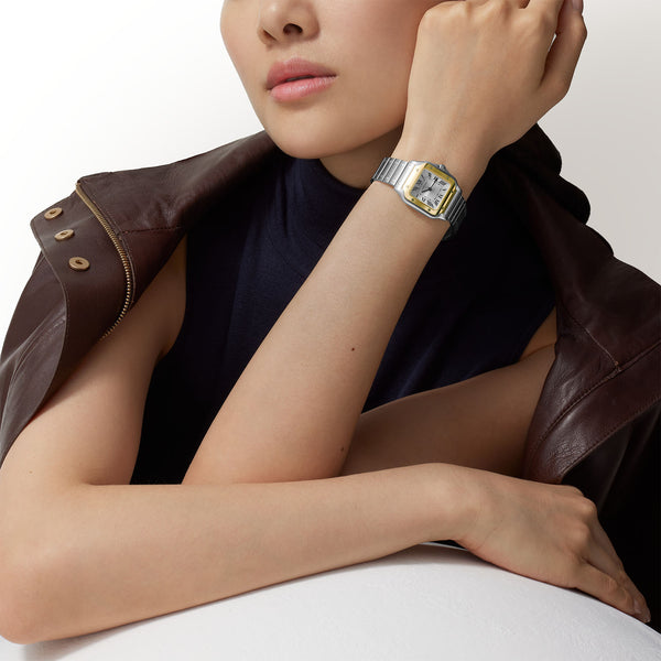 Cartier Santos de Cartier Small Steel & 18ct Yellow Gold Ladies Bracelet Watch - Berry's Jewellers