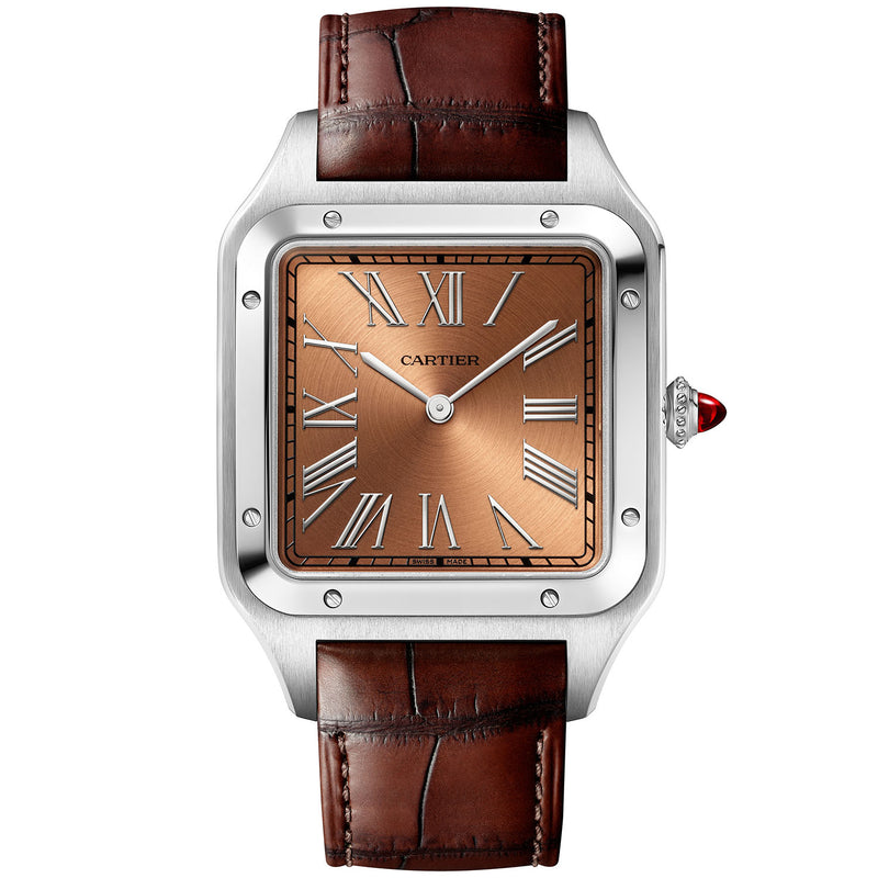 Cartier Santos-Dumont XL Platinum Copper Dial Watch WGSA0113