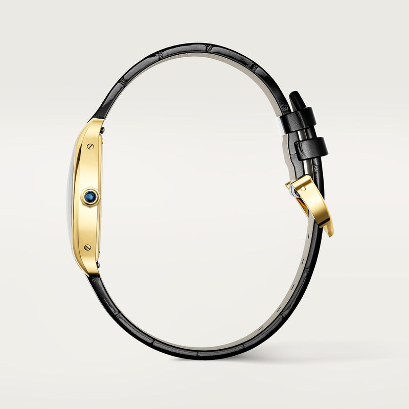 Cartier Tortue Small Yellow Gold Leather Strap Watch - Berry's Jewellers