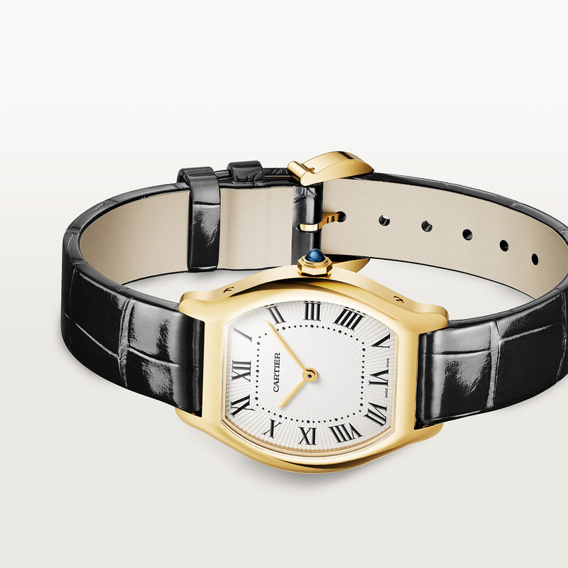 Cartier Tortue Small Yellow Gold Leather Strap Watch - Berry's Jewellers
