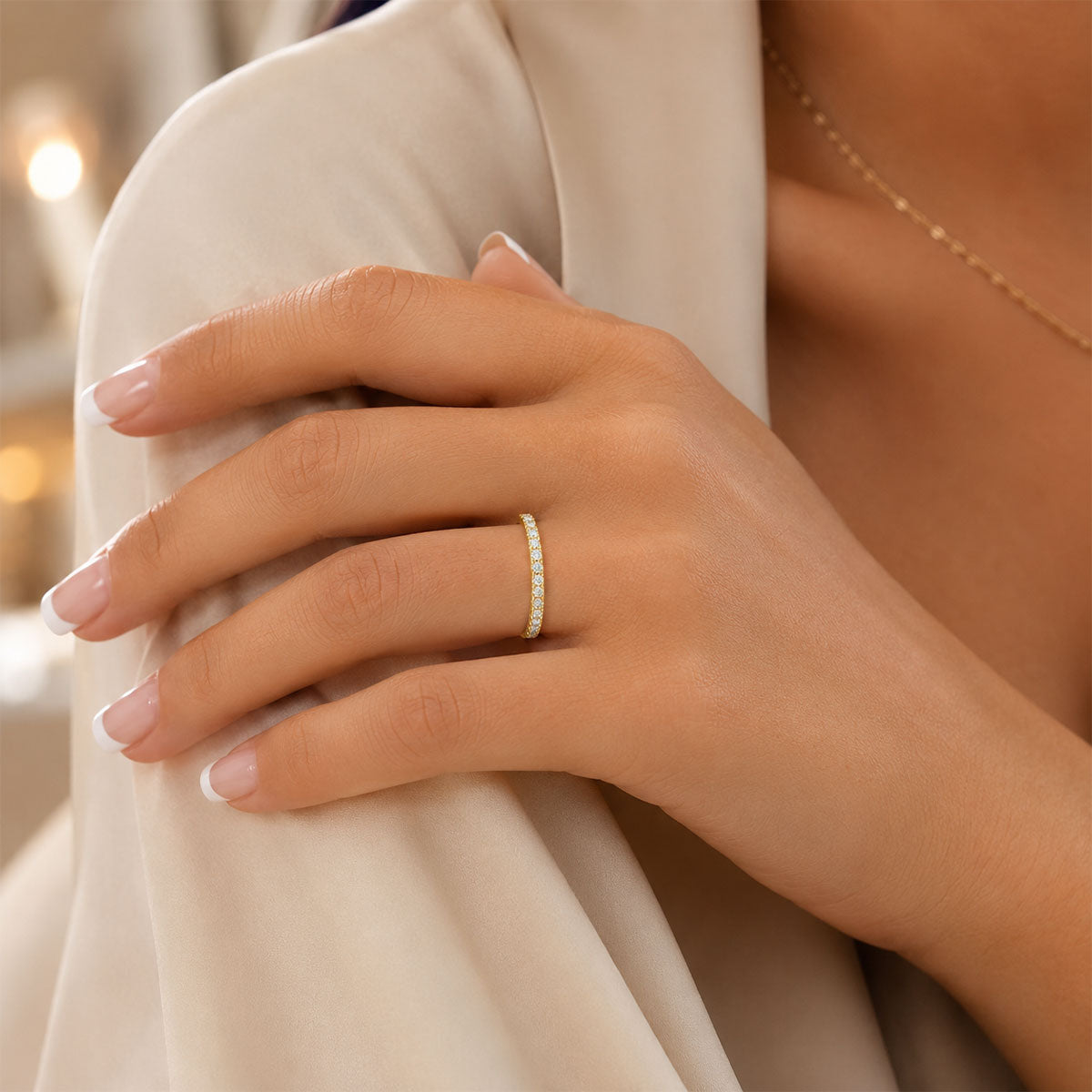 18ct Yellow Gold Round Brilliant Cut Diamond Eternity Ring