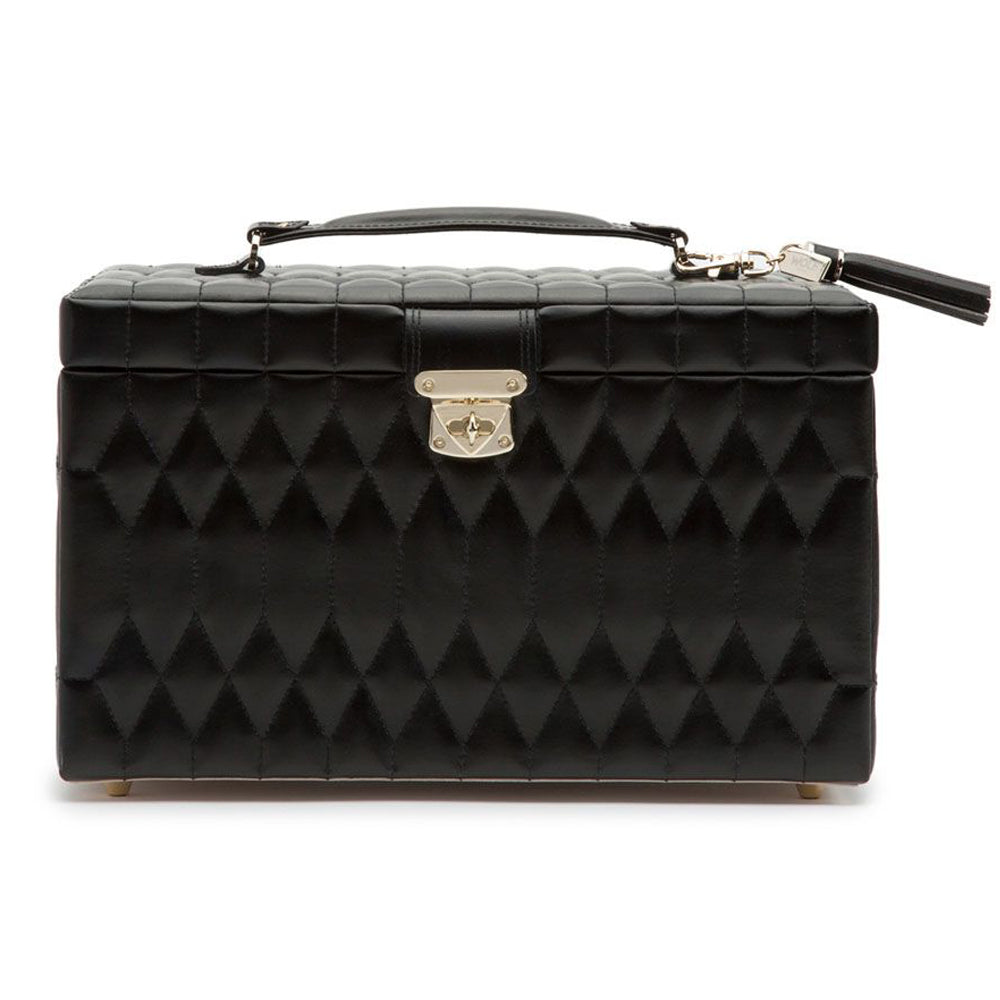 WOLF 1834 Caroline Black Large Jewellery Case - Berry's Jewellers