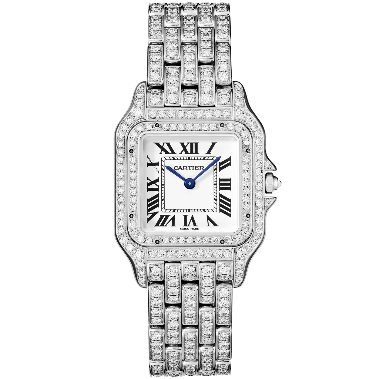 Panthère de Cartier Medium 18ct White Gold Full Diamond Set Watch