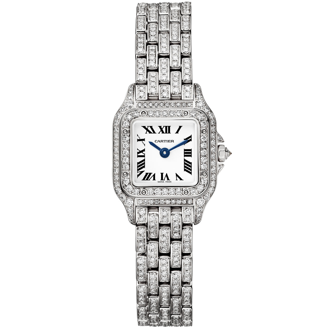 Panthère de Cartier Mini 18ct White Gold Full Diamond Set Watch