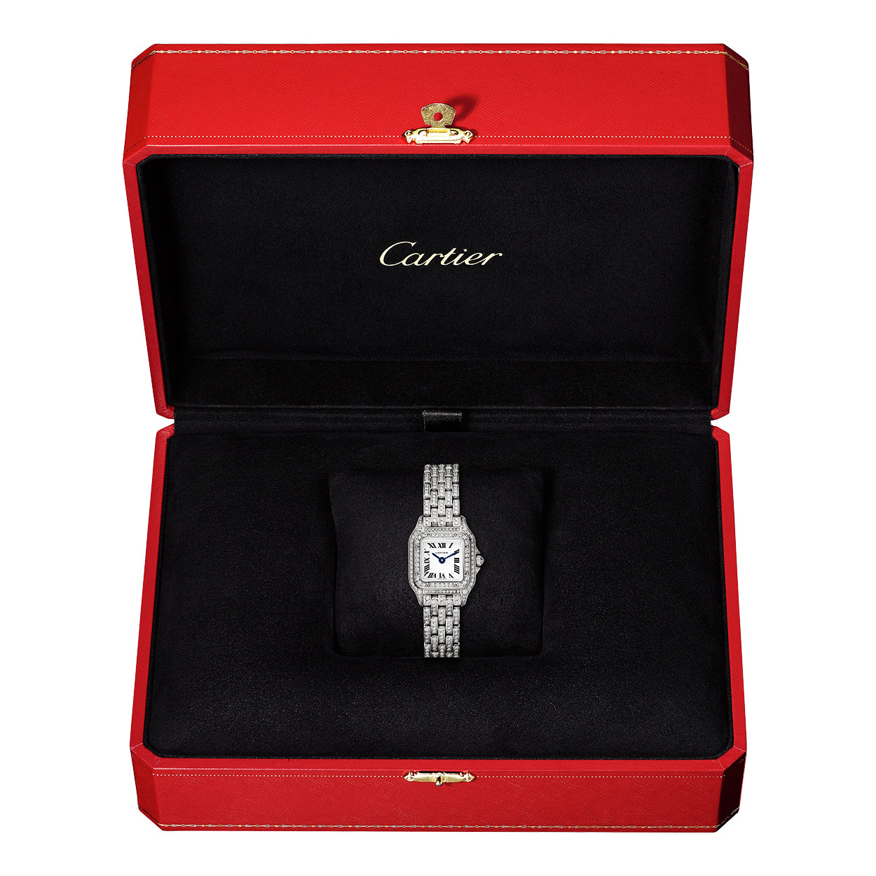 Panthère de Cartier Mini 18ct White Gold Full Diamond Set Watch