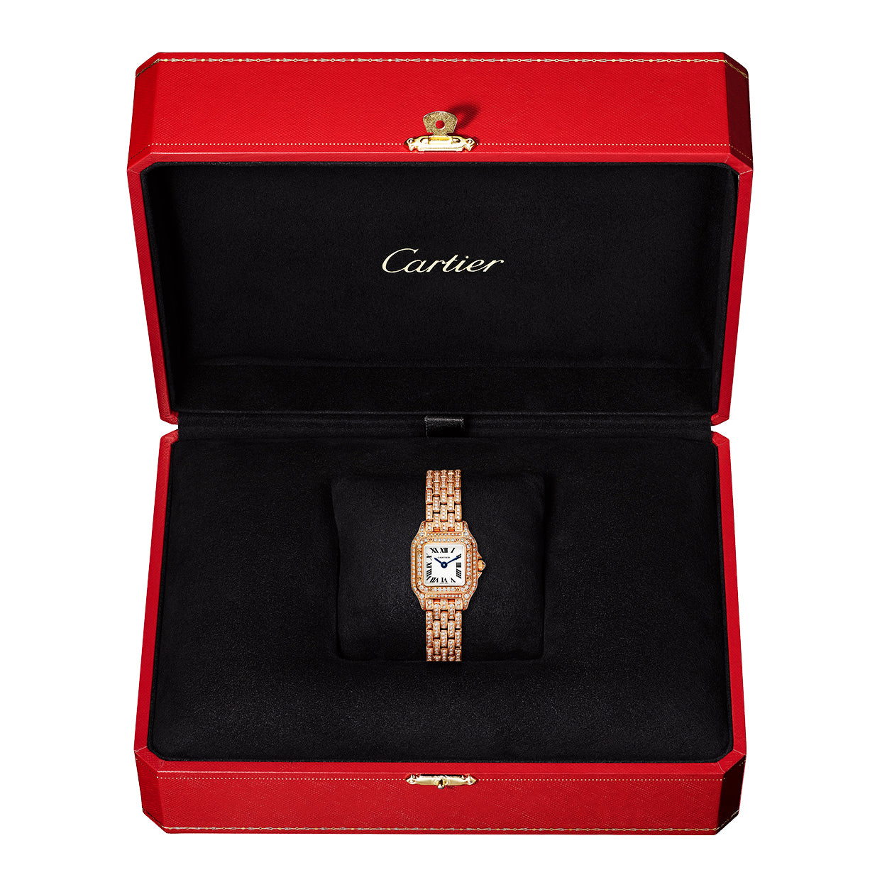 Panthère de Cartier Small 18ct Rose Gold Full Diamond Set Watch