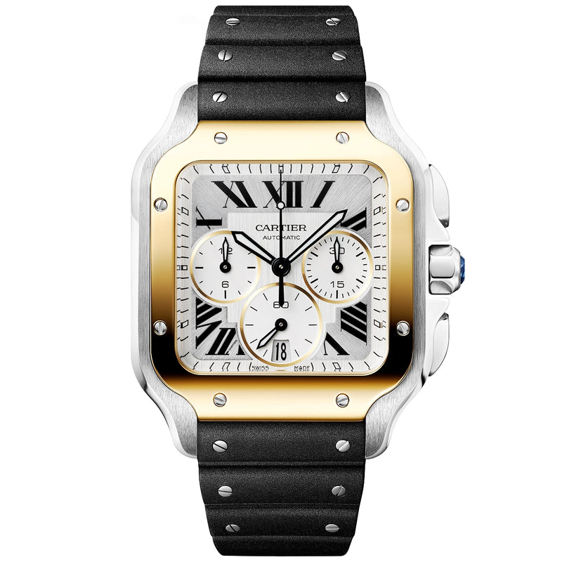 Santos de Cartier Chronograph Large Two-Tone Bracelet/Strap Watch