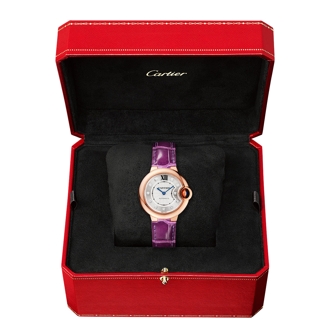 Ballon Bleu de Cartier 33mm 18ct Rose Gold Diamond Dial Watch