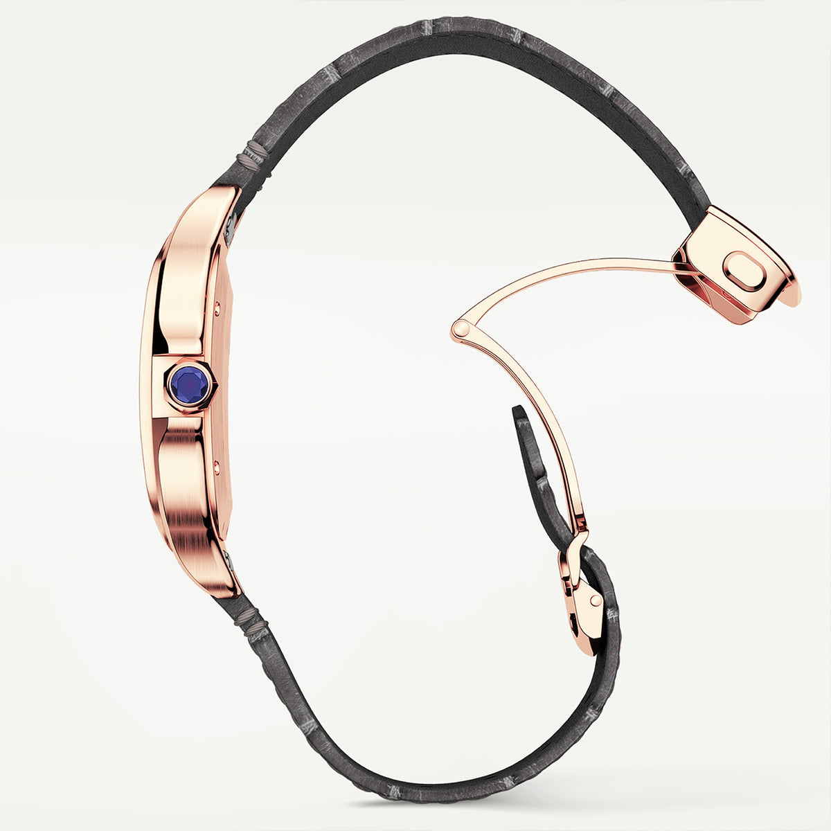 Santos de Cartier Large Automatic 18ct Rose Gold Strap Watch