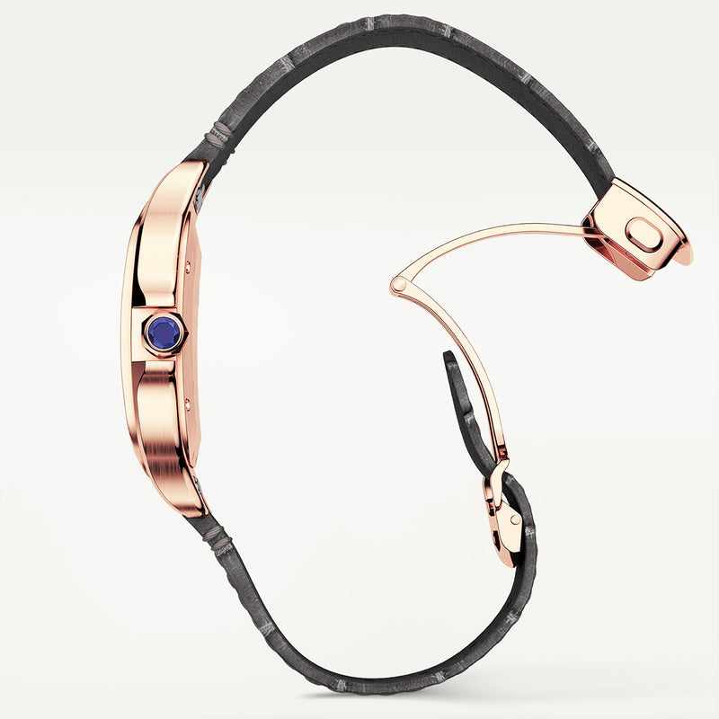 Santos de Cartier Large Automatic 18ct Rose Gold Strap Watch