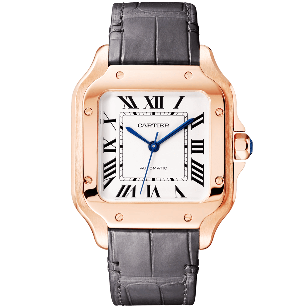 Santos de Cartier Medium Automatic 18ct Rose Gold Watch
